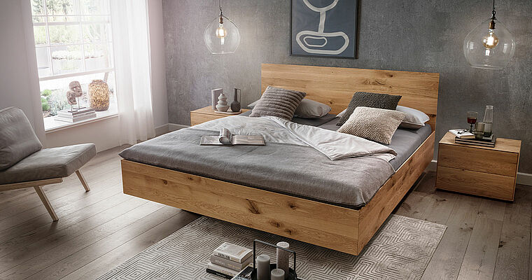 Bett pl.Feria mit Holzkopfteil
